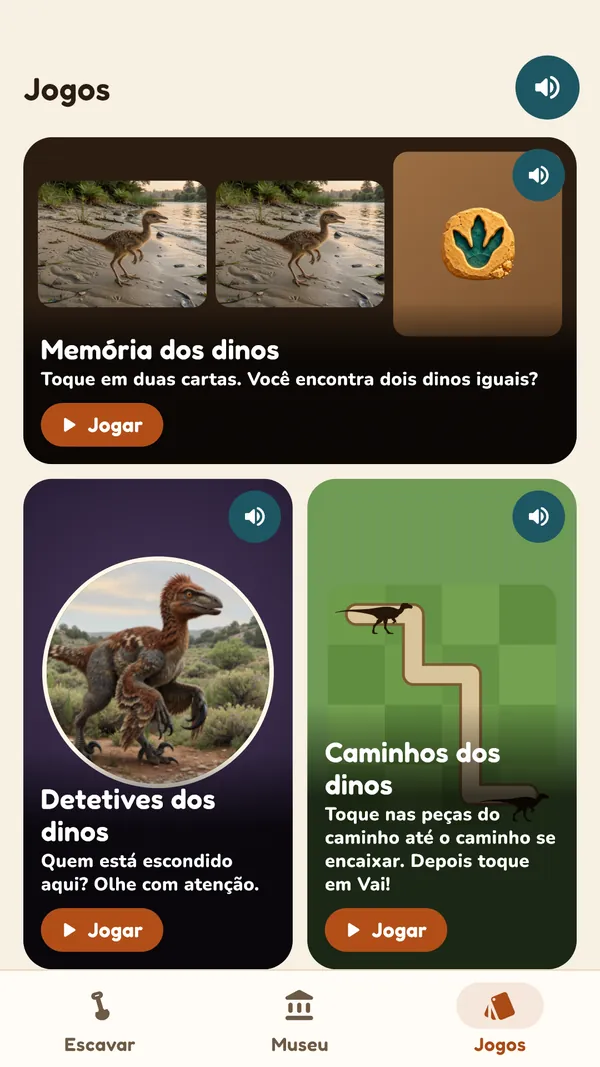 Captura 6 do app Meu Museu dos Dinossauros