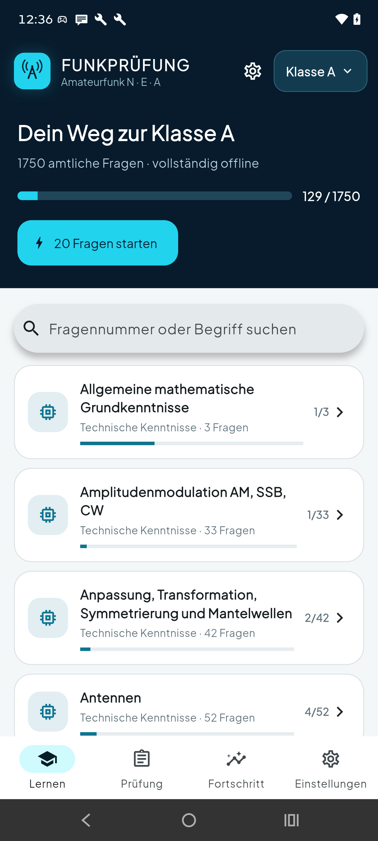 Screenshot 1 di Funkprüfung