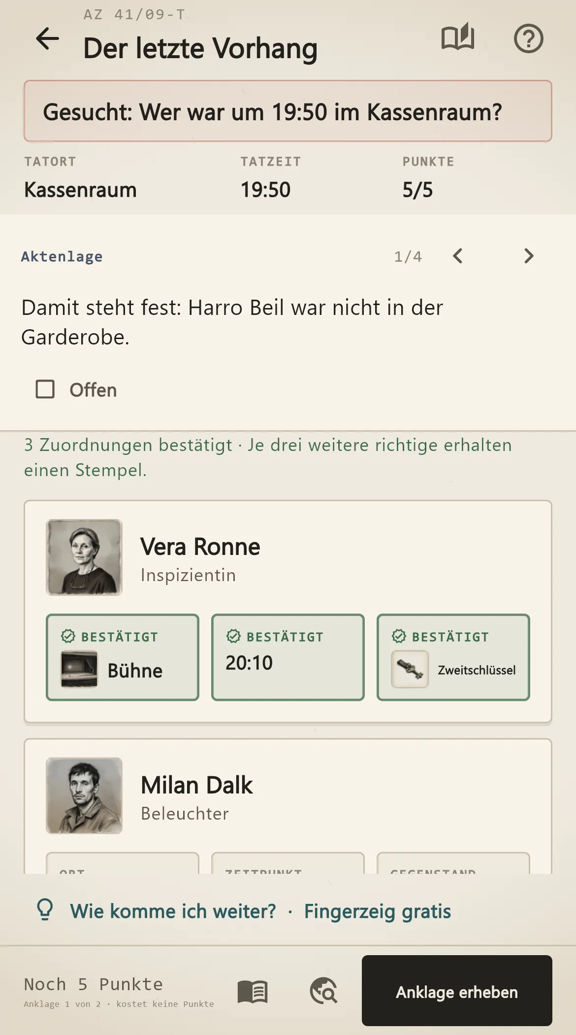 Logikraster in Indizio