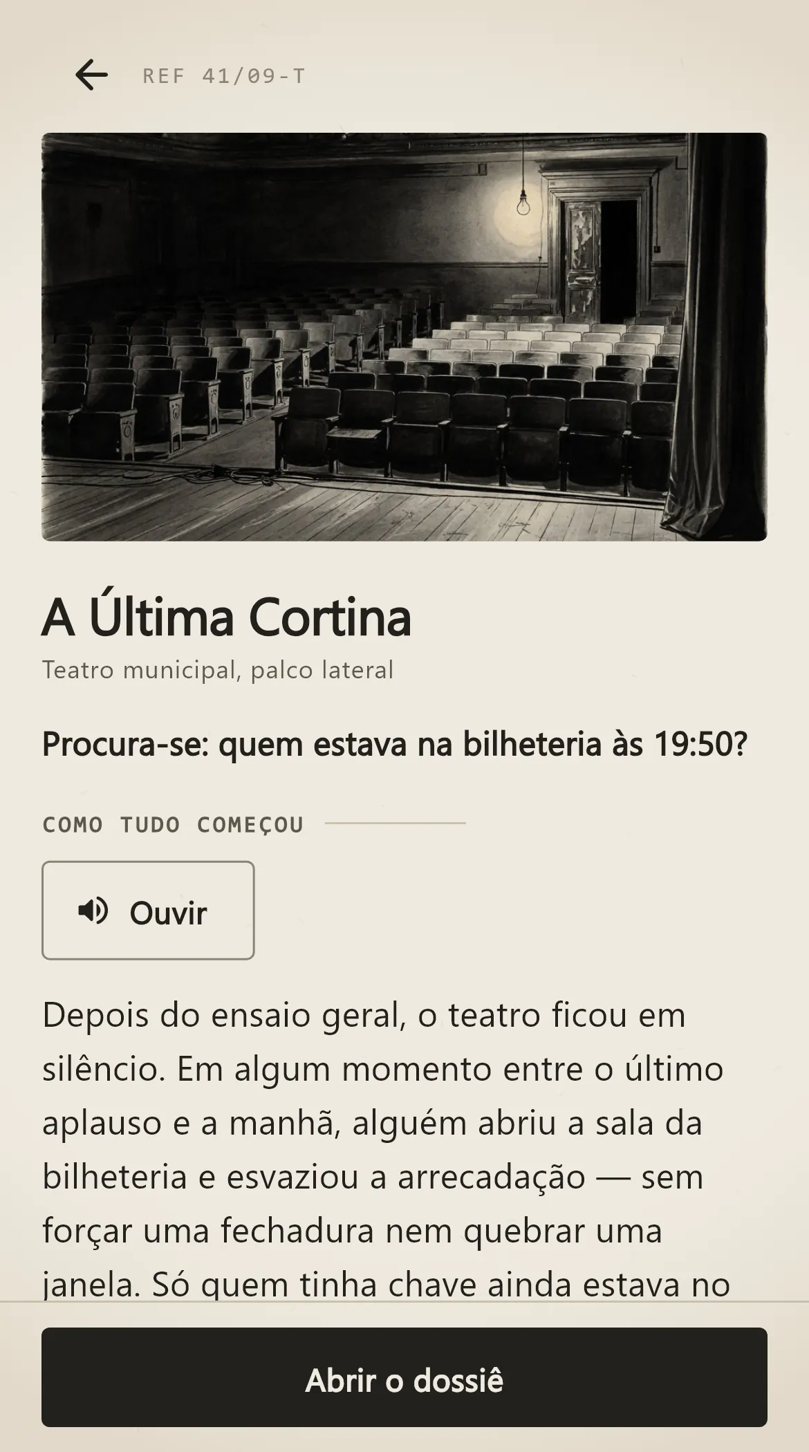 Captura 1 do app Indizio