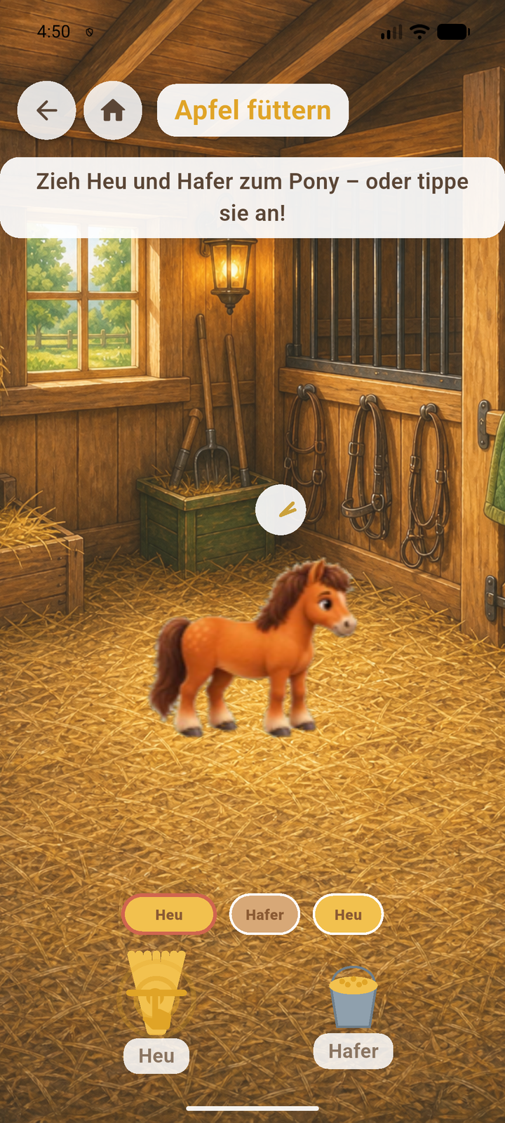Pony füttern in Mein Gestüt