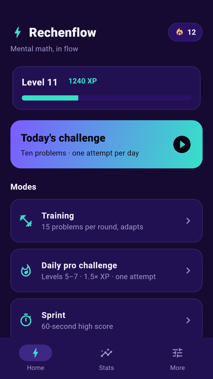 Rechenflow screenshot 2