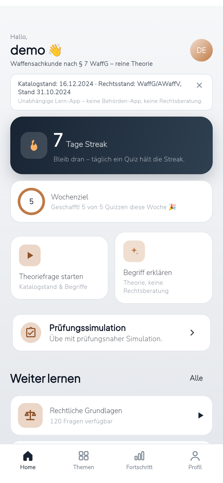 Waffensachkunde Kompakt screenshot 1